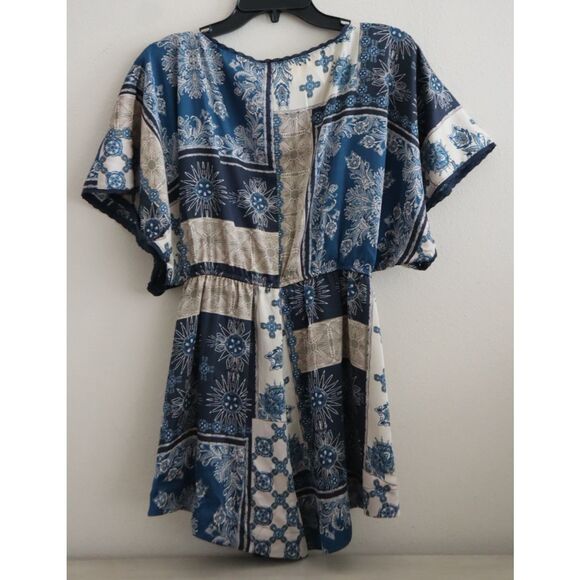 Intimately Free People OB1963838 Women Sz S Indigo/Blue Combo Oasis Wrap Romper - Picture 2 of 13